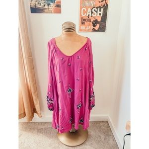 FP Oxford embroidered mini dress